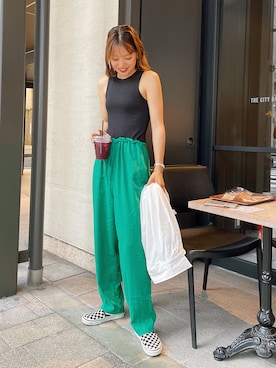「CANAL JEAN（キャナルジーン）のアイテム（シャツ/ブラウス）」を使った、Rannaさん（レディース・167cm）の夏コーディネート