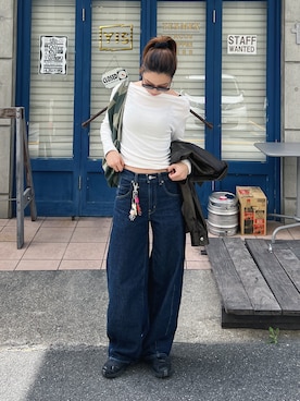 「SALOMON（サロモン）のアイテム」を使った、Rannaさん（レディース・166cm）の春コーディネート