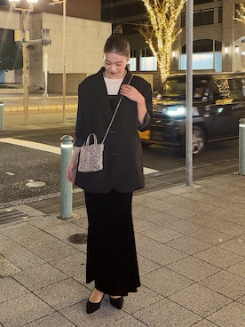 「HANNE（アン）のアイテム」を使った、Rannaさん（レディース・166cm）の冬コーディネート