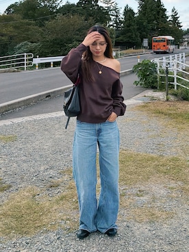 「Levi's（リーバイス）のアイテム」を使った、Rannaさん（レディース・166cm）の秋コーディネート