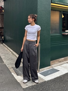 「アイテム（シュシュ）」を使った、Rannaさん（レディース・166cm）の夏コーディネート
