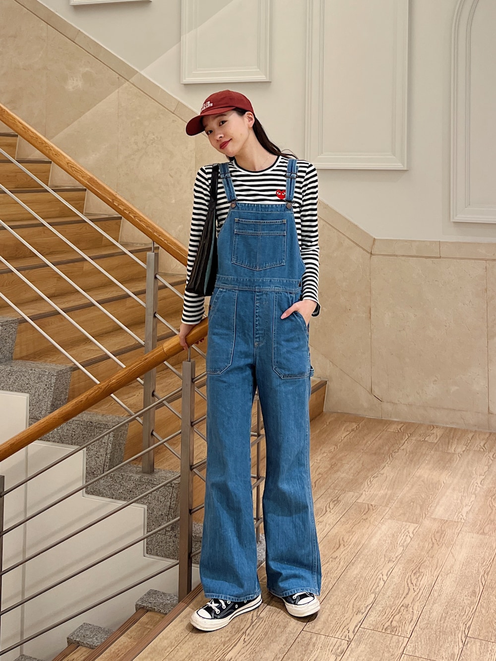 WOOD CLOTHE COMPANY ルーズフィットデニムオーバーオール