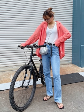 「CANAL JEAN（キャナルジーン）のアイテム（シャツ/ブラウス）」を使った、Rannaさん（レディース・167cm）の夏コーディネート