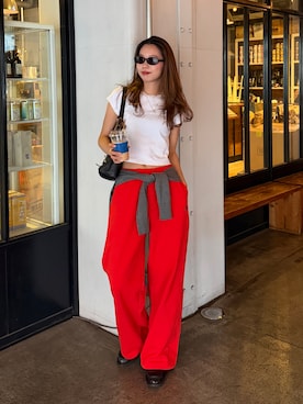 「Zoff（ゾフ）のアイテム」を使った、Rannaさん（レディース・166cm）の秋コーディネート