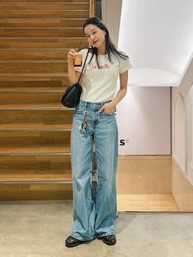 「Levi's（リーバイス）のアイテム」を使った、Rannaさん（レディース・166cm）の春コーディネート