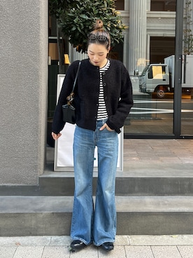 「Zoff（ゾフ）のアイテム」を使った、Rannaさん（レディース・166cm）の冬コーディネート