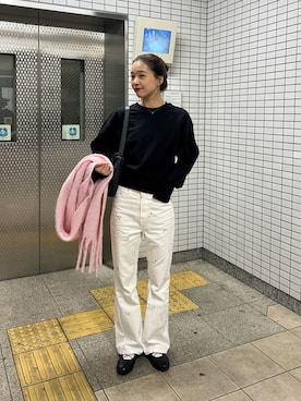 「アイテム（ストール/ショール）」を使った、Rannaさん（レディース・166cm）の秋コーディネート