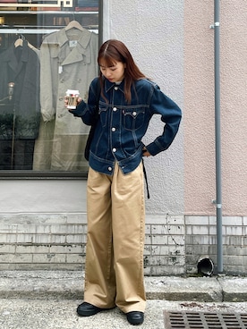「Levi's（リーバイス）のアイテム（ジャケット/アウター）」を使った、Rannaさん（レディース・167cm）の秋コーディネート