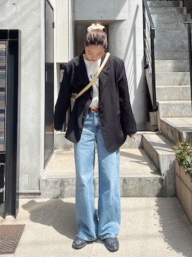 「SALOMON（サロモン）のアイテム」を使った、Rannaさん（レディース・166cm）の春コーディネート