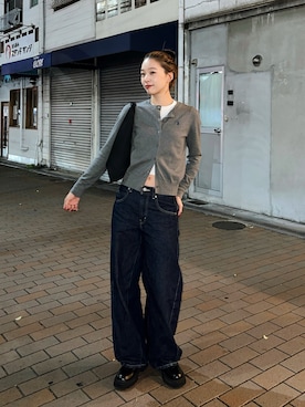 「アイテム（ショルダーバッグ）」を使った、Rannaさん（レディース・166cm）の秋コーディネート