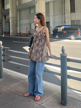 「アイテム（カチューシャ）」を使った、Rannaさん（レディース・166cm）の夏コーディネート