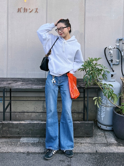 CANAL JEAN キャナルジーン ワイドコーデュロイパーカープルオーバー Rannaさんのパーカーを使ったコーディネート - ZOZOTOWN
