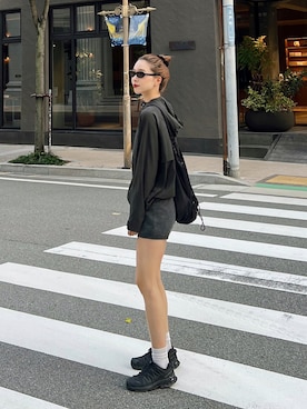 「アイテム（マウンテンパーカー）」を使った、Rannaさん（レディース・166cm）の秋コーディネート