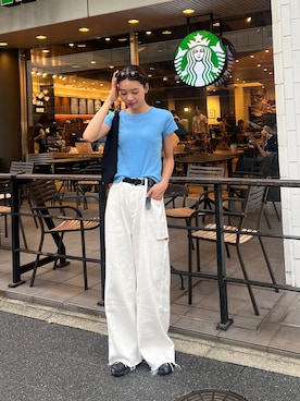 「アイテム（サングラス）」を使った、Rannaさん（レディース・166cm）の夏コーディネート