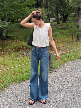 「Levi's（リーバイス）のアイテム（パンツ）」を使った、Rannaさん（レディース・166cm）の夏コーディネート