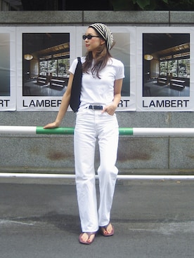 「MM6 Maison Margiela（ｴﾑｴﾑｼｯｸｽ ﾒｿﾞﾝ ﾏﾙｼﾞｪﾗ）のアイテム」を使った、Rannaさん（レディース・166cm）の夏コーディネート