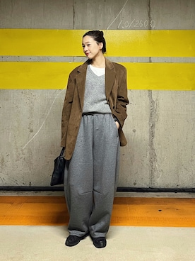 「アイテム（テーラードジャケット）」を使った、Rannaさん（レディース・166cm）の秋コーディネート