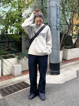 「アイテム（バッグ）」を使った、Rannaさん（レディース・166cm）の冬コーディネート