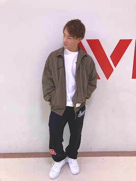 「AVIREX（アヴィレックス）のアイテム（ナイロンジャケット）」を使った、RYOさん（メンズ・163cm）の夏コーディネート