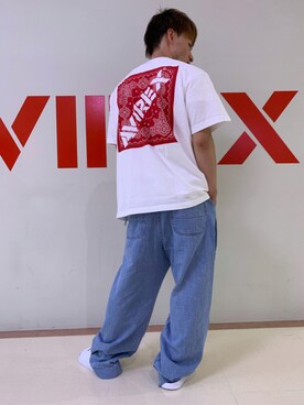 「AVIREX（アヴィレックス）のアイテム（サンダル）」を使った、RYOさん（メンズ・163cm）の夏コーディネート