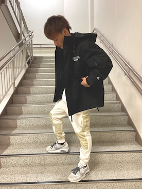 「ジャージーパンツ」｜「アイテム（ブルゾン）」を使った、RYOさん（メンズ・163cm）の夏コーディネート