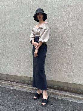 永田沙織(EMODA)さん（レディース・163cm）の夏コーディネート