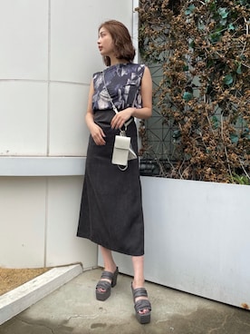 永田沙織(EMODA)さん(レディース・163cm)の夏コーディネート