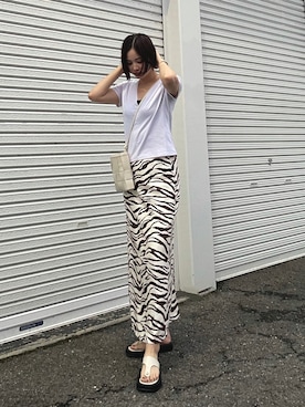 永田沙織(EMODA)さん（レディース・163cm）の夏コーディネート