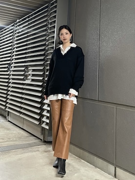 永田沙織(EMODA)さん（レディース・163cm）の秋コーディネート