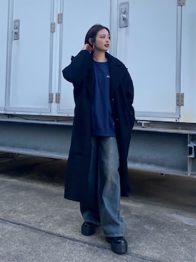 「EMODA（エモダ）のアイテム（その他アウター）」を使った、永田沙織(EMODA)さん（レディース・163cm）の秋コーディネート