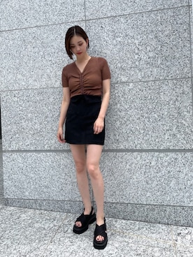 永田沙織(EMODA)さん（レディース・163cm）の夏コーディネート