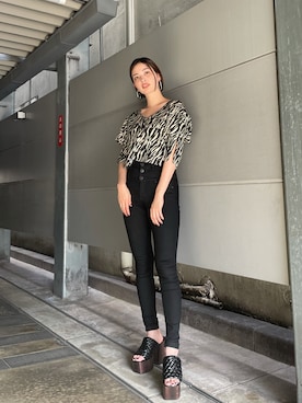 永田沙織(EMODA)さん（レディース・163cm）の夏コーディネート