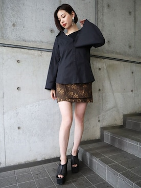 永田沙織(EMODA)さん（レディース・163cm）の春コーディネート