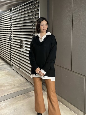 永田沙織(EMODA)さん（レディース・163cm）の秋コーディネート