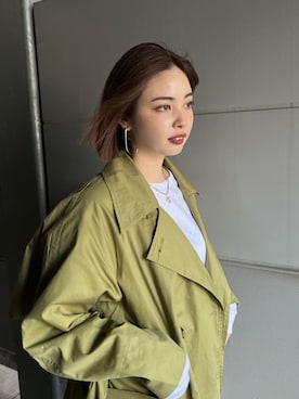 「EMODA（エモダ）のアイテム（その他アウター）」を使った、永田沙織(EMODA)さん（レディース・163cm）の冬コーディネート