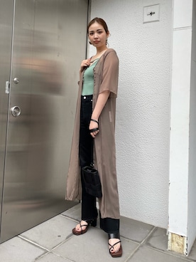 永田沙織(EMODA)さん（レディース・163cm）の夏コーディネート