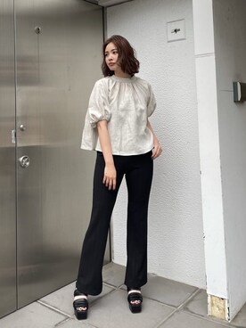 永田沙織(EMODA)さん（レディース・163cm）の夏コーディネート