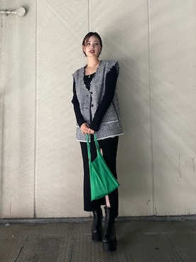 永田沙織(EMODA)さん（レディース・163cm）の秋コーディネート