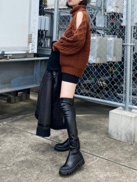 永田沙織(EMODA)さん(レディース・163cm)の秋コーディネート