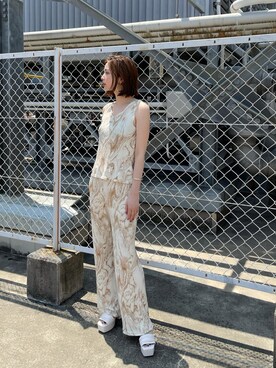 永田沙織(EMODA)さん（レディース・163cm）の夏コーディネート