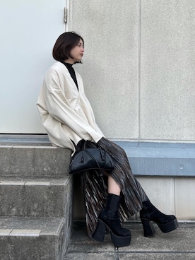 永田沙織(EMODA)さん（レディース・163cm）の冬コーディネート