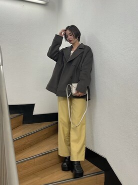 「EMODA（エモダ）のアイテム（その他アウター）」を使った、永田沙織(EMODA)さん（レディース・163cm）の夏コーディネート