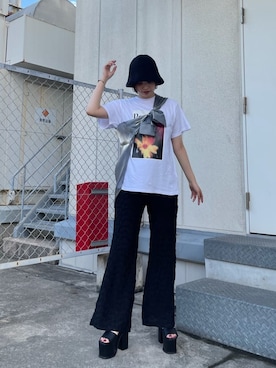 永田沙織(EMODA)さん（レディース・163cm）の夏コーディネート