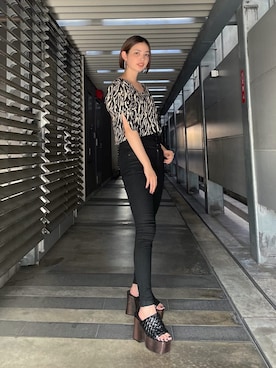 永田沙織(EMODA)さん（レディース・163cm）の夏コーディネート