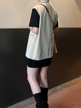 「EMODA（エモダ）のアイテム（その他アウター）」を使った、永田沙織(EMODA)さん（レディース・163cm）の春コーディネート