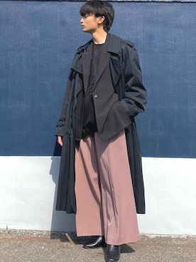 「SHAREEF（シャリーフ）のアイテム（スウェット）」を使った、ざわ_低身長男子styleさん（メンズ・163cm）の冬コーディネート