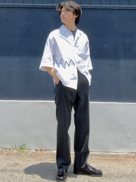 「Paul Smith（ポールスミス）のアイテム（スラックス）」を使った、ざわ_低身長男子styleさん（メンズ・163cm）の夏コーディネート