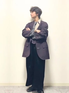 「SHAREEF（シャリーフ）のアイテム」を使った、ざわ_低身長男子styleさん（メンズ・163cm）の春コーディネート