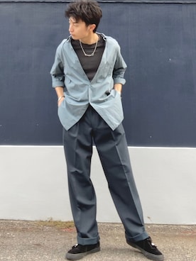 「soe（ソーイ）のアイテム（トップス）」を使った、ざわ_低身長男子styleさん（メンズ・163cm）の秋コーディネート