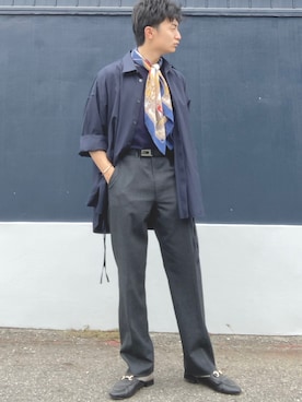 「Paul Smith（ポールスミス）のアイテム（スラックス）」を使った、ざわ_低身長男子styleさん（メンズ・163cm）の秋コーディネート